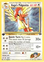 Koga's Pidgeotto - 27/132 - Rare - 1st Edition